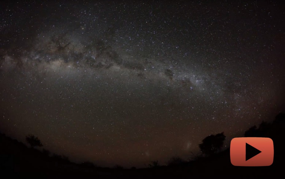Timelaps of Milkyway over 10 hours