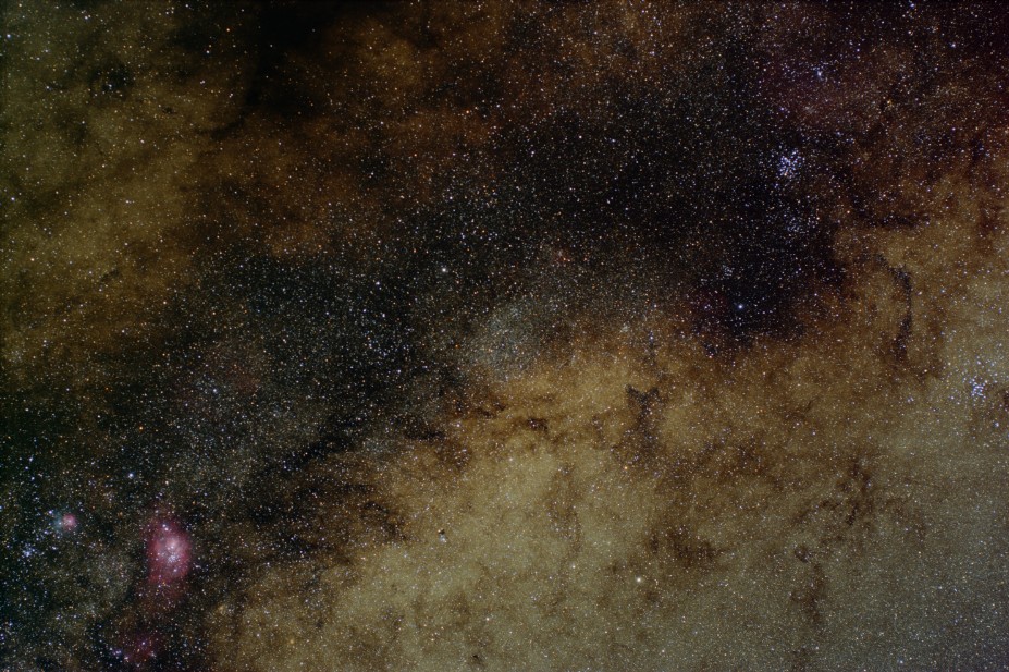 Region of M8, M20, M6, M7 and dark nebula B78